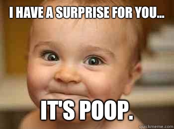 Image result for i have a surprise for you its poop