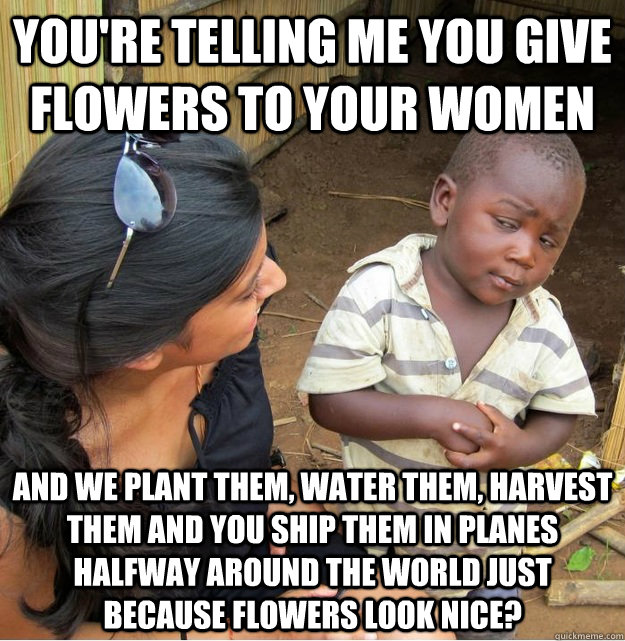 Image result for flowers to wife meme