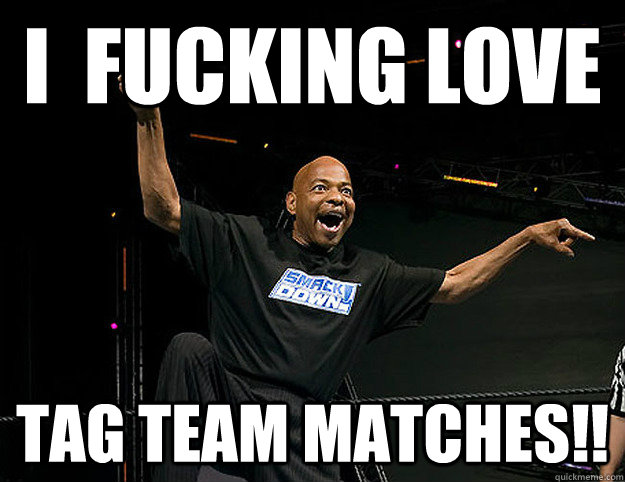 Image result for teddy long tag team match