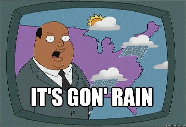 Image result for its gon rain family guy