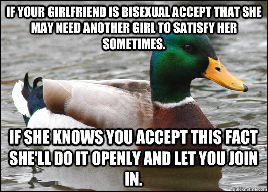 Advice my girlfriend is bisexual