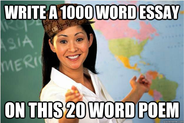 One word essays sample
