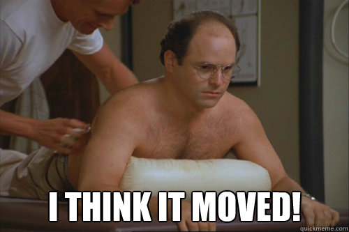 Image result for george costanza it moved gif