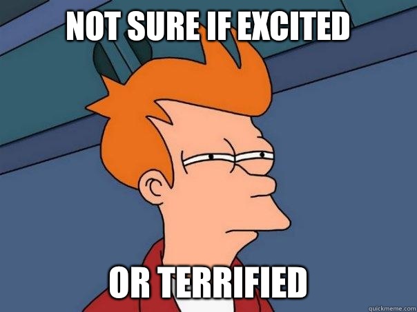 Not sure if excited Or terrified - Not sure if excited Or terrified  Futurama Fry