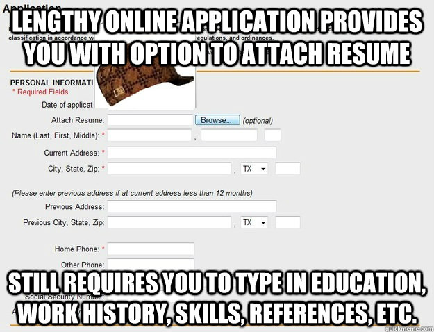 lengthy online application provides you with option to ...