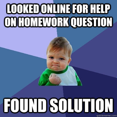 A homework question