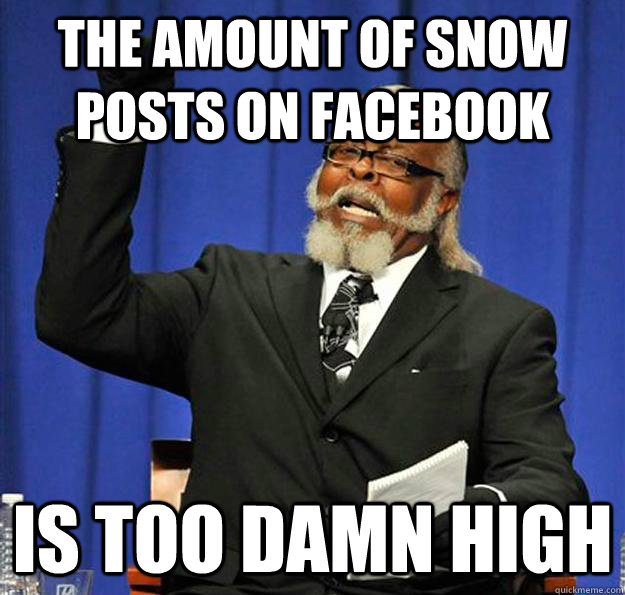 The Amount Of Snow Posts On Facebook Is Too Damn High
