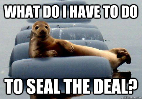 Image result for seal the deal funny
